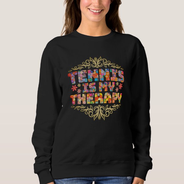 Tennis är min terapi t shirt (Framsida)