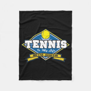 Tennis är mitt liv fleecefilt