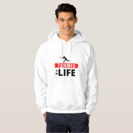 Tennis är mitt liv Sports Kärlek inspirational Whi Hoodie