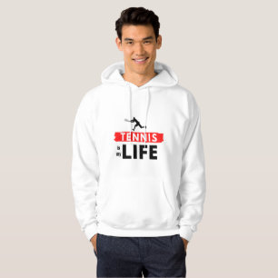 Tennis är mitt liv Sports Kärlek inspirational Whi Hoodie