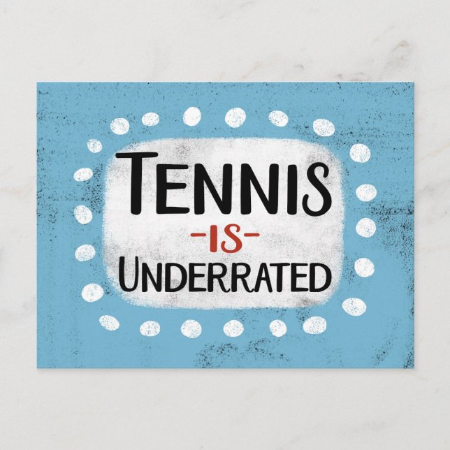 Tennis är underskattat vykort (Framsida)
