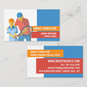 Tennis Art Design, Tennis Player/Coach/Instructor Visitkort
