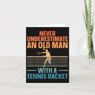 Tennis Art För manar Grandpa Tennis Älskare Tennis Kort
