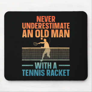Tennis Art För manar Grandpa Tennis Älskare Tennis Musmatta