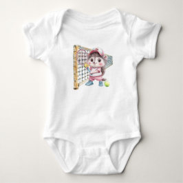 Tennis Baby Player vid tennis court T Shirt