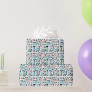 Tennis Baby Shower for Pojke Blue themed Presentpapper