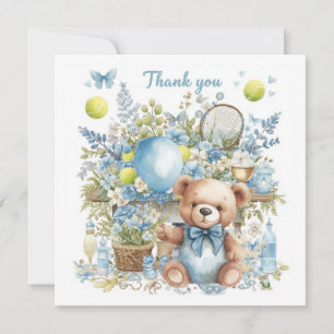 Tennis Baby Shower for Pojke Blue themed Tack Kort