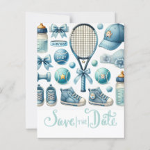 Tennis Baby Shower for Pojke Blue themed