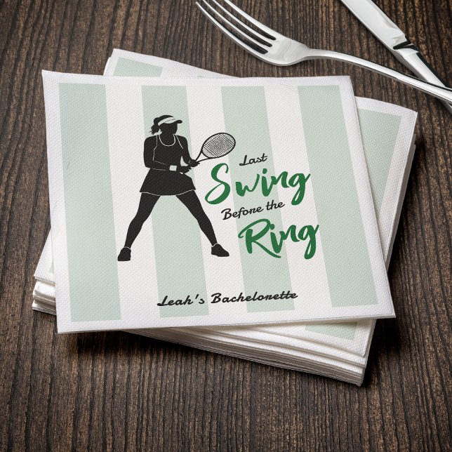 Tennis Bachelorette Last Swing Before the Ring Pappersservett (Tennis Bachelorette Last Swing Before the Ring Napkins
)