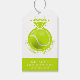 Tennis Bachelorette Last Swing Före Ring Presentetikett