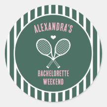 Tennis Bachelorette party preppy green