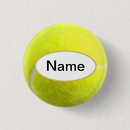 tennis bal med ditt namn på den knapp