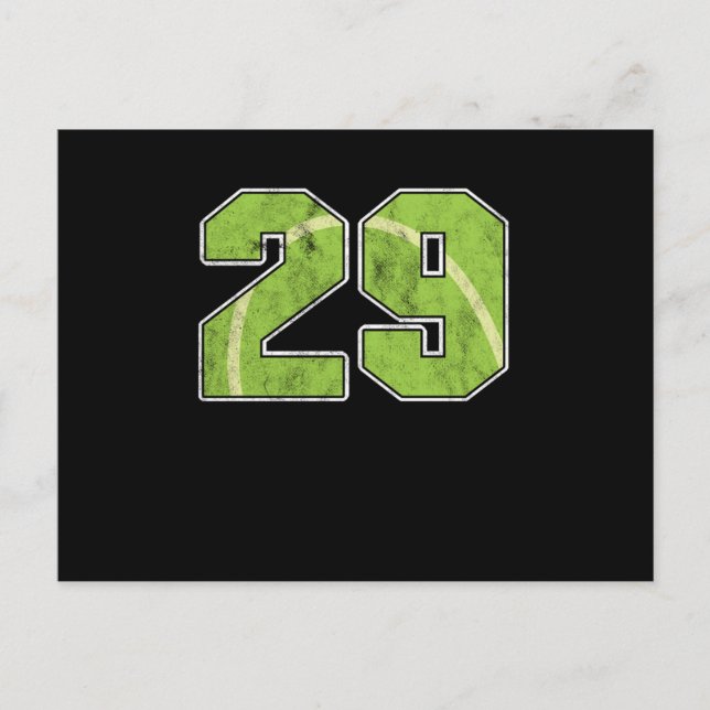 Tennis Ball 29 th Birthday Celebration Sports Gift Vykort (Framsida)