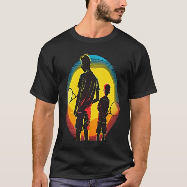 Tennis Ball And Tennis Racket Apparel Pop Father A T Shirt (Framsida)