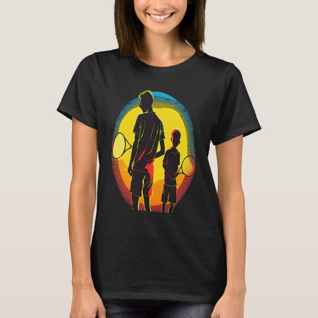 Tennis Ball And Tennis Racket Apparel Pop Father A T Shirt (Framsida)