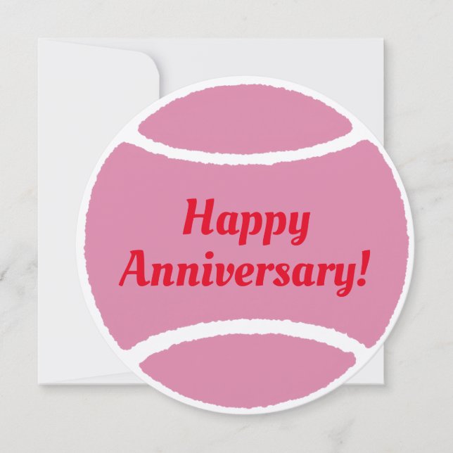 Tennis ball card: Happy Anniversary! (Framsida)