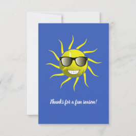 Tennis Ball Cool Sun Face T-Shirt Tack Kort