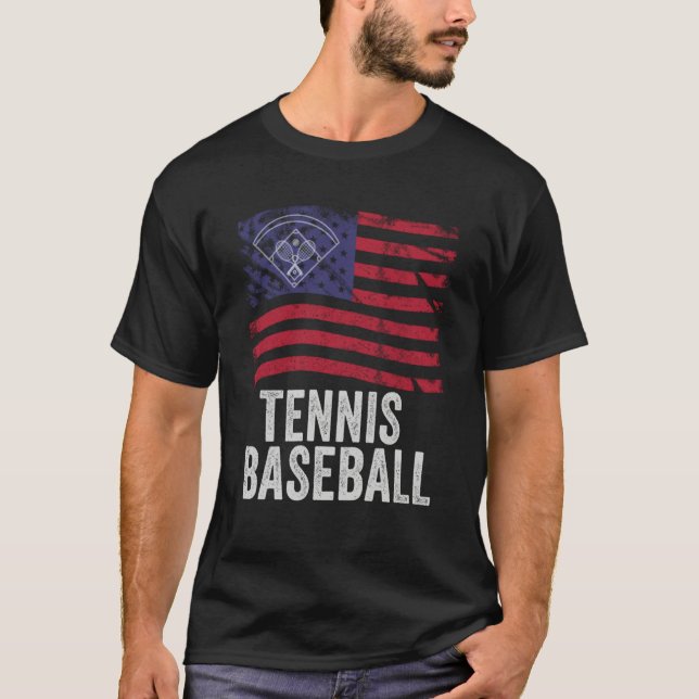 Tennis Baseball Fun Game for All Ages Perfect Outd T Shirt (Framsida)