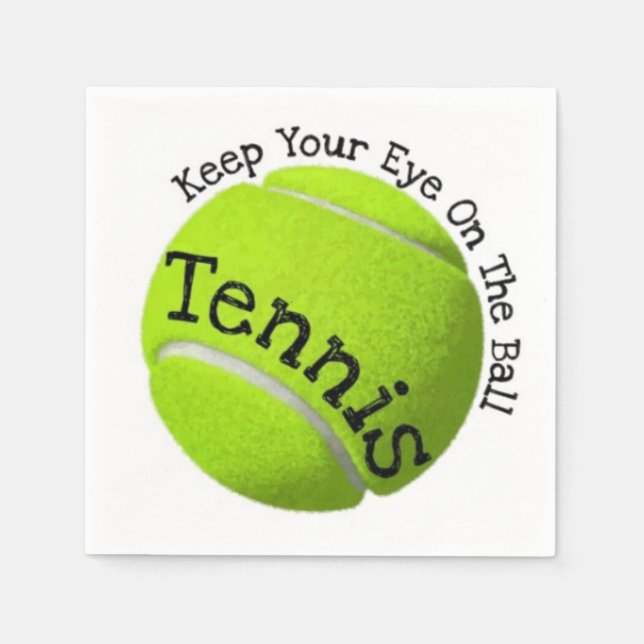 Tennis-Behållan Din Öga på Boll Papper Pappersservett (Framsidan)