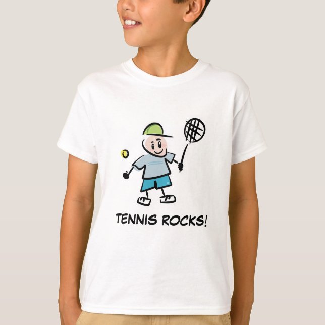 Tennis beklär pojketshirten för för barn | med tee shirt (Framsida)