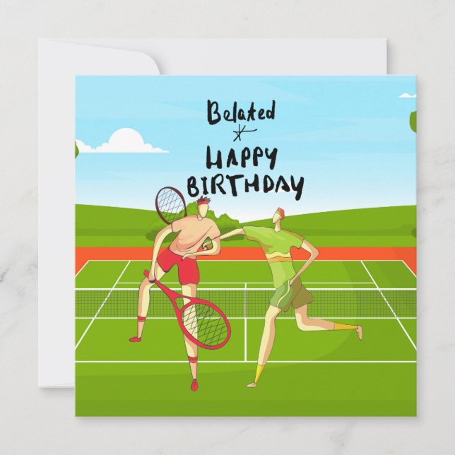 Tennis Belated Birthday till Tennis Players (Framsida)