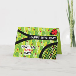 Tennis Birthday Card, anpassade Kort