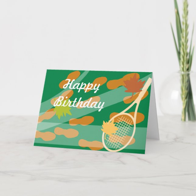 Tennis Birthday Card-design Kort (Framsida)