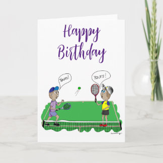 Tennis Birthday Card Kort