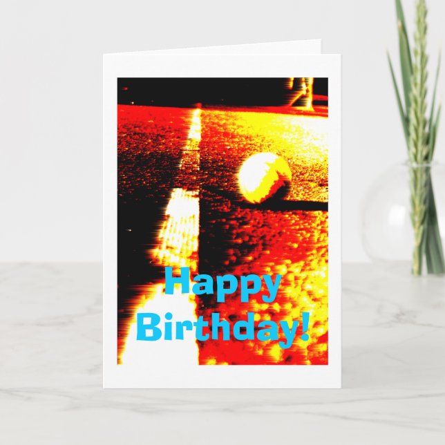 Tennis Birthday Card Kort (Framsida)