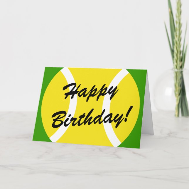 Tennis Birthday Card Kort (Framsida)