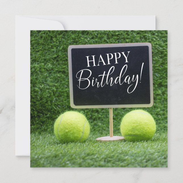 Tennis Birthday Card med Boll för Player Kort (Framsida)