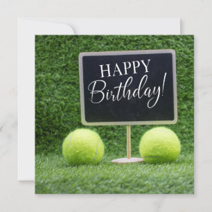 Tennis Birthday Card med Boll för Player Kort