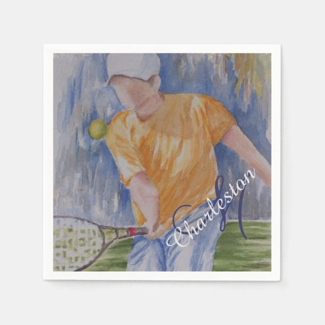 Tennis Birthday Celebration Party Pappersservett (Framsidan)