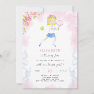 Tennis Birthday-inbjudan Inbjudningar