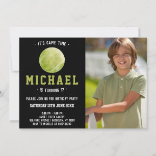 Tennis Birthday Inbjudningar