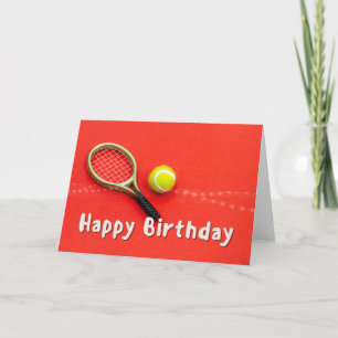 Tennis Birthday Kärlek på rött Kort