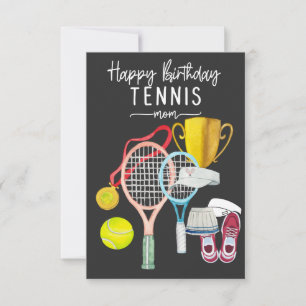 Tennis Birthday med racket och Boll för Mamma Mamm Kort