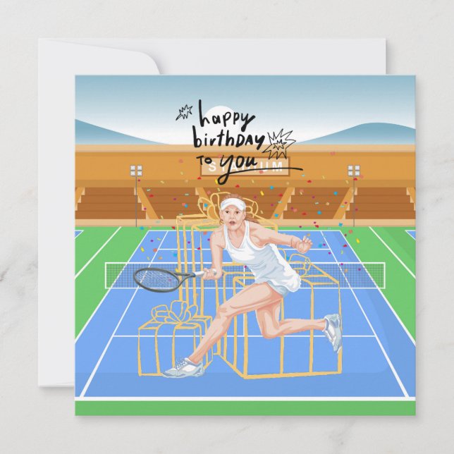 Tennis Birthday Speciell Wish for Tennis Player (Framsida)