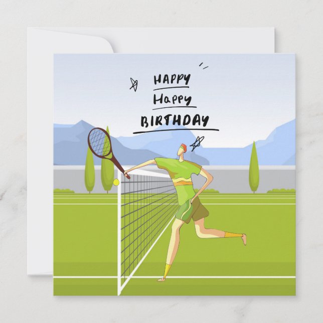 Tennis Birthday Speciell Wish for Tennis Player (Framsida)