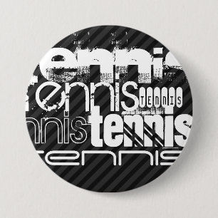 Tennis; Black & Mörk Grått Rand Knapp