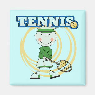 TENNIS - blonda pojkeT-tröja och gåvor Magnet