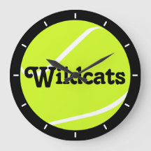 Tennis Boll Anpassningsbar Team Namn Wall Clock