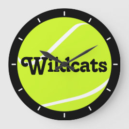 Tennis Boll Anpassningsbar Team Namn Wall Clock Stor Klocka