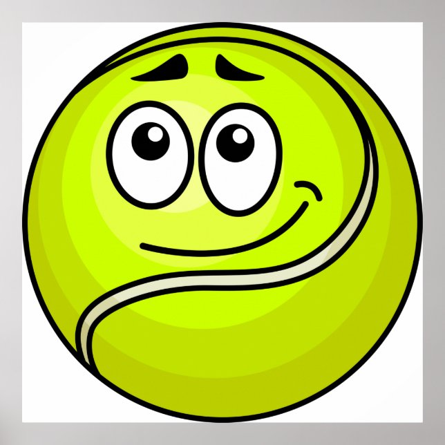 Tennis Boll Ansikte Poster (Framsidan)