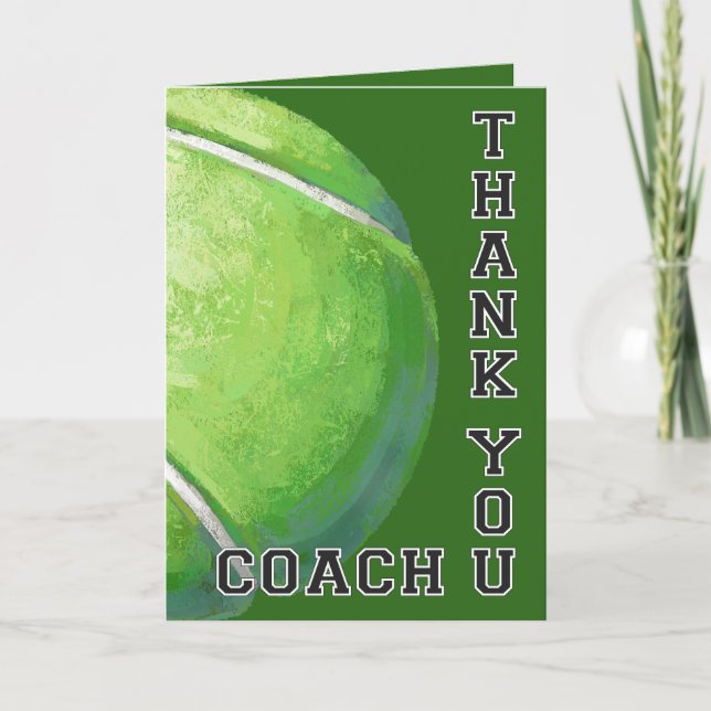 Tennis Boll Art Tack Coach Kort (Framsida)