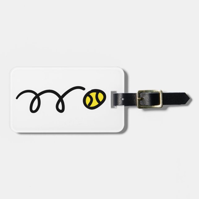 Tennis boll bagagebricka (Horisontell Framsida)