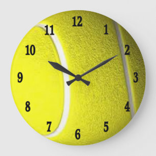 Tennis Boll Black Numbers Sport Wall Clock Stor Klocka
