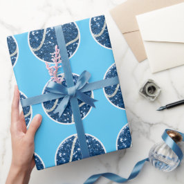 Tennis Boll Blue Tema för Boy Baby Shower Presentpapper