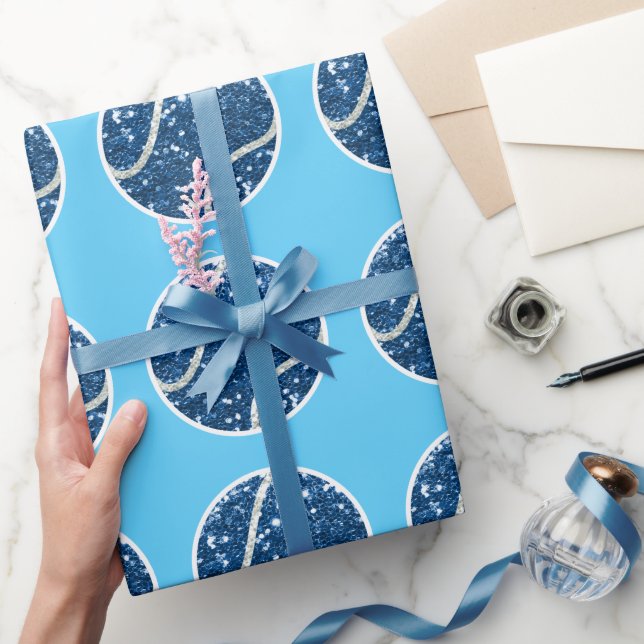 Tennis Boll Blue Tema för Boy Baby Shower Presentpapper (Gifting)