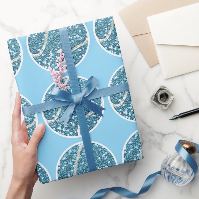 Tennis Boll Blue Tema för Boy Baby Shower Presentpapper (Gifting)